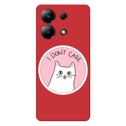 Xiaomi Redmi Note 13 4G I dont Care Red Colored Silicone TPU Θήκη