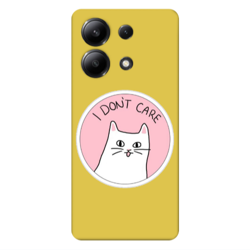 Xiaomi Redmi Note 13 4G I dont Care Yellow Colored Silicone TPU Θήκη