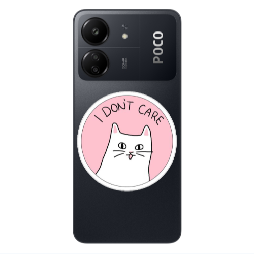 Xiaomi Poco C65 I dont Care Transparent Silicone TPU Θήκη