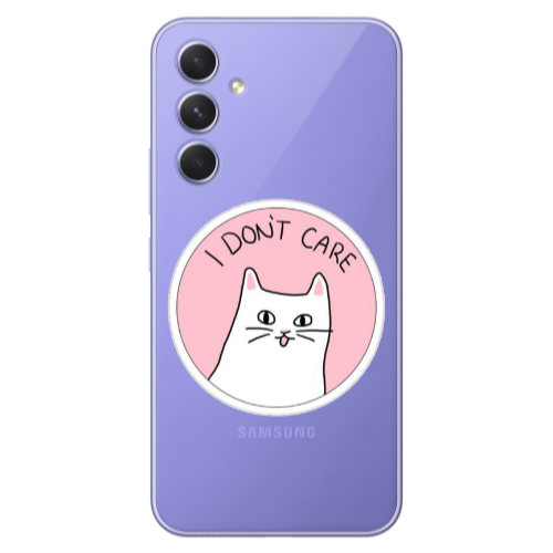 Samsung A55 I dont Care Transparent Silicone TPU Θήκη