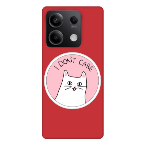 Xiaomi Redmi Note 13Pro 5G I dont Care Red Colored Silicone TPU Θήκη
