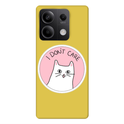 Xiaomi Redmi Note 13Pro 5G I dont Care Yellow Colored Silicone TPU Θήκη