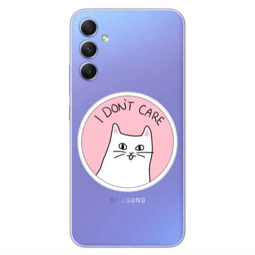 Samsung A25 I dont Care Transparent Silicone TPU Θήκη