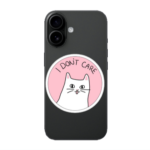 Apple Iphone 16 I dont Care Transparent Silicone TPU Θήκη
