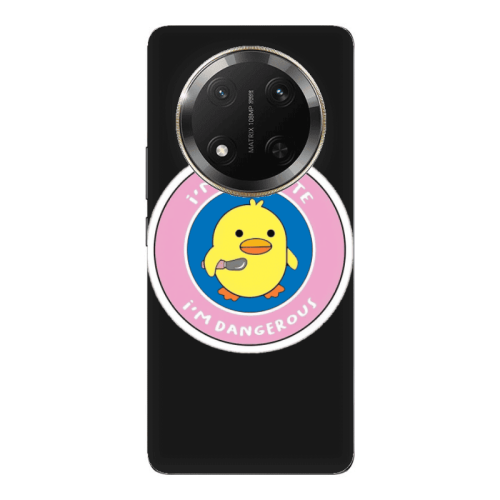 Honor Magic 7 Lite I m dangerus Black Colored Silicone TPU Θήκη