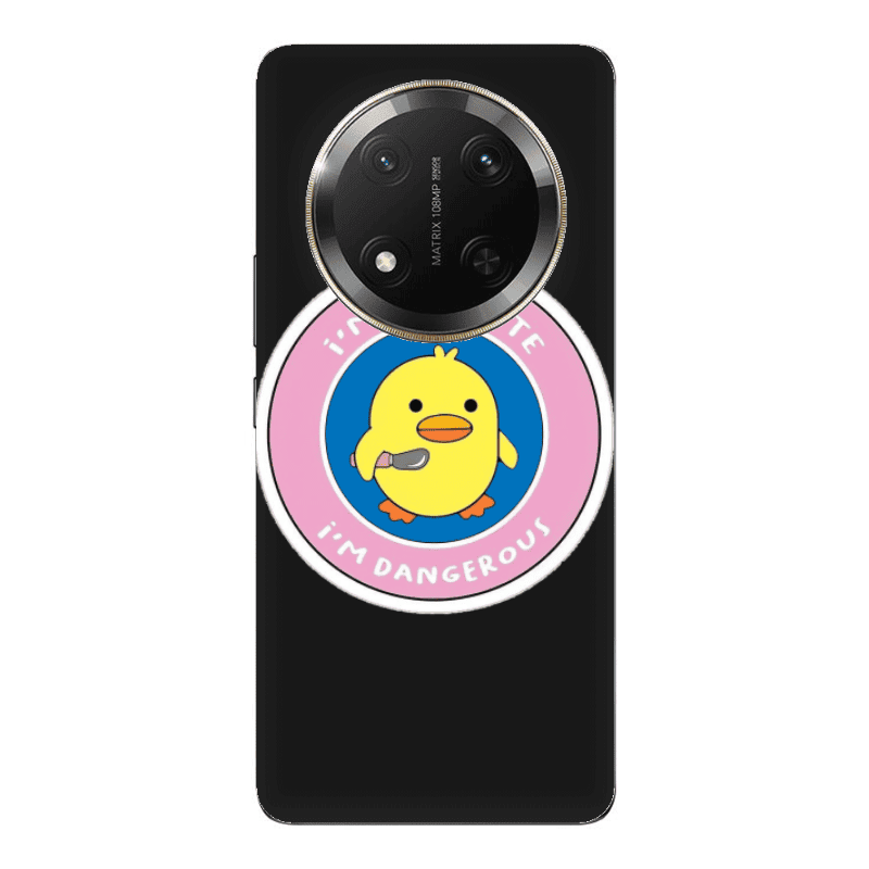 Honor Magic 7 Lite I m dangerus Black Colored Silicone TPU Θήκη