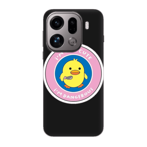 Oppo Find X9 Pro I m dangerus Black Colored Silicone TPU Θήκη