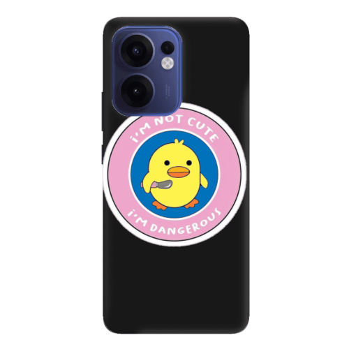 Oppo Reno 13 F I m dangerus Black Colored Silicone TPU Θήκη