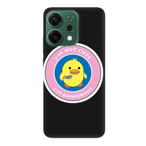 Oppo RENO 14 I m dangerus Black Colored Silicone TPU Θήκη