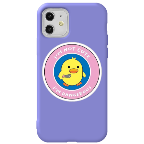 Apple iPhone 11  I m dangerus Purple Colored Silicone TPU Θήκη