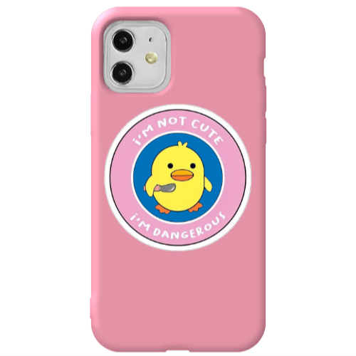 Apple iPhone 11  I m dangerus Pink Colored Silicone TPU Θήκη