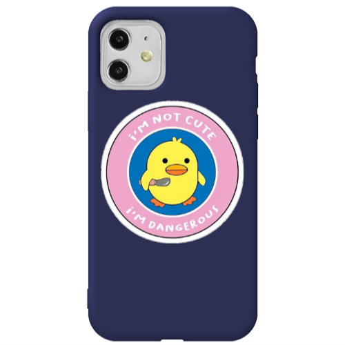 Apple iPhone 11  I m dangerus Dark blue Colored Silicone TPU Θήκη