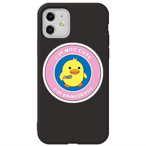 Apple iPhone 11  I m dangerus Black Colored Silicone TPU Θήκη