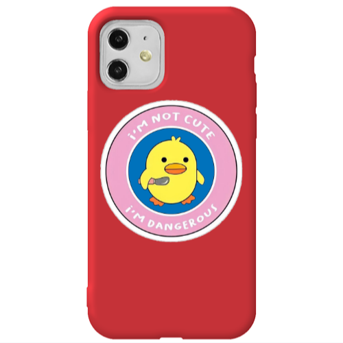 Apple iPhone 11  I m dangerus Red Colored Silicone TPU Θήκη