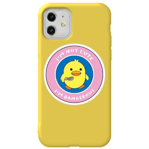 Apple iPhone 11  I m dangerus Yellow Colored Silicone TPU Θήκη