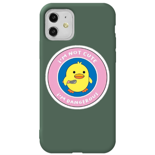 Apple iPhone 11  I m dangerus Dark Green Colored Silicone TPU Θήκη