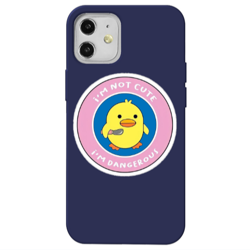 Apple iPhone 12 I m dangerus Dark blue Colored Silicone TPU Θήκη