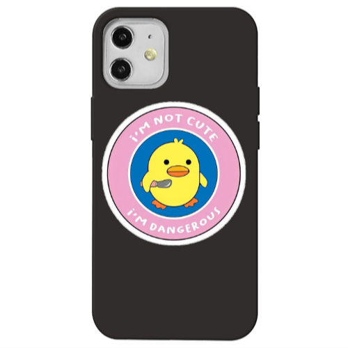 Apple iPhone 12 I m dangerus Black Colored Silicone TPU Θήκη