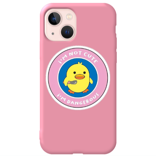Apple iPhone 13 I m dangerus Pink Colored Silicone TPU Θήκη