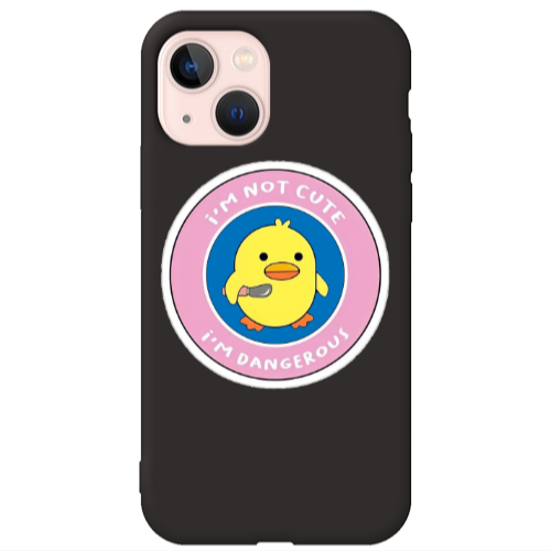 Apple iPhone 13 I m dangerus Black Colored Silicone TPU Θήκη