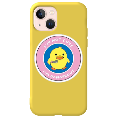 Apple iPhone 13 I m dangerus Yellow Colored Silicone TPU Θήκη
