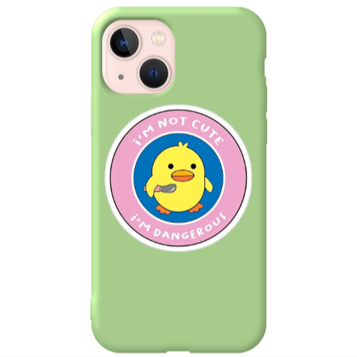 Apple iPhone 13 I m dangerus Light Green Colored Silicone TPU Θήκη