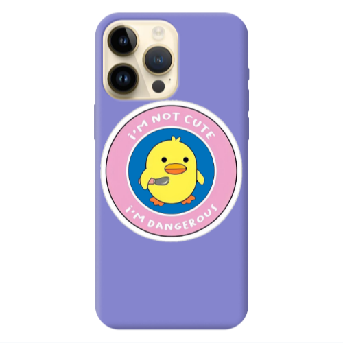 Apple iPhone 13 Pro Max I m dangerus Purple Colored Silicone TPU Θήκη