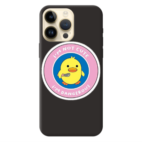 Apple iPhone 13 Pro Max I m dangerus Black Colored Silicone TPU Θήκη