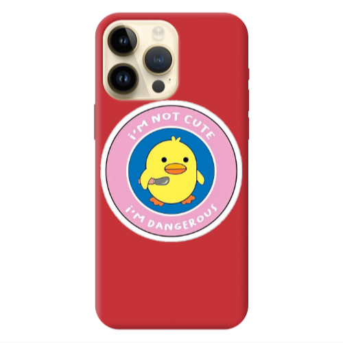 Apple iPhone 13 Pro Max I m dangerus Red Colored Silicone TPU Θήκη