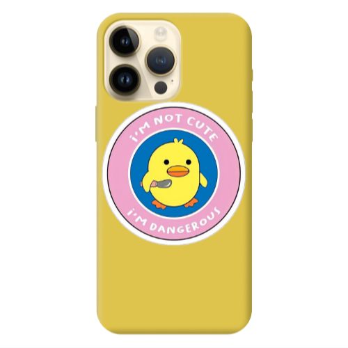 Apple iPhone 13 Pro Max I m dangerus Yellow Colored Silicone TPU Θήκη