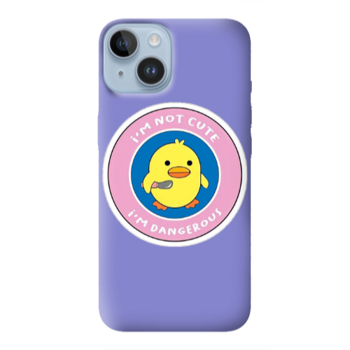 Apple iPhone 14  I m dangerus Purple Colored Silicone TPU Θήκη