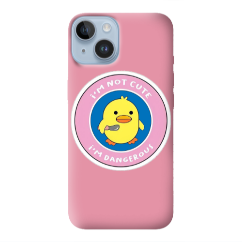 Apple iPhone 14  I m dangerus Pink Colored Silicone TPU Θήκη
