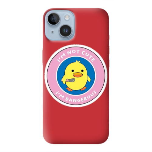 Apple iPhone 14 Plus I m dangerus Red Colored Silicone TPU Θήκη