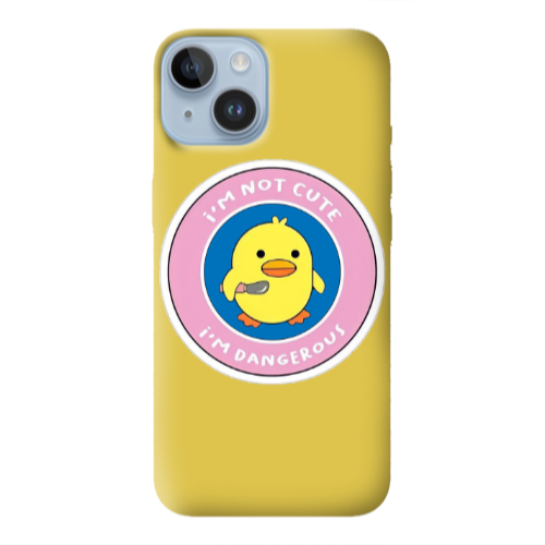 Apple iPhone 14 Plus I m dangerus Yellow Colored Silicone TPU Θήκη