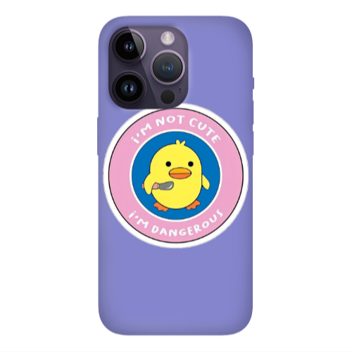 Apple iPhone 14 Pro  I m dangerus Purple Colored Silicone TPU Θήκη