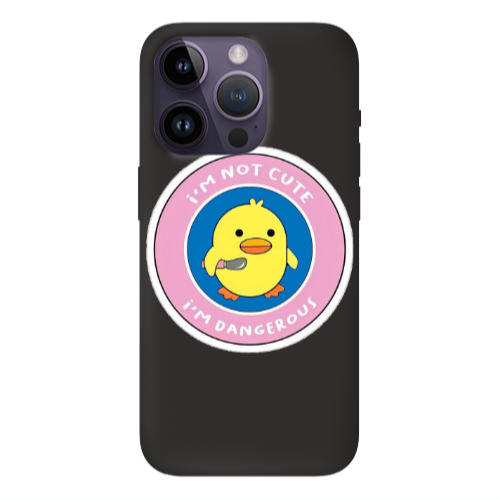 Apple iPhone 14 Pro  I m dangerus Black Colored Silicone TPU Θήκη