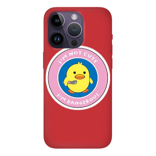 Apple iPhone 14 Pro  I m dangerus Red Colored Silicone TPU Θήκη