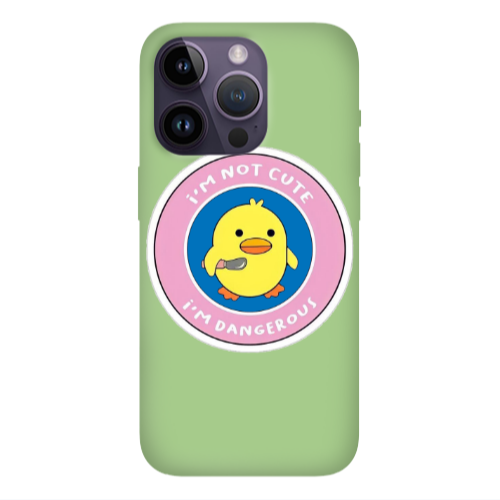 Apple iPhone 14 Pro Max I m dangerus Light Green Colored Silicone TPU Θήκη