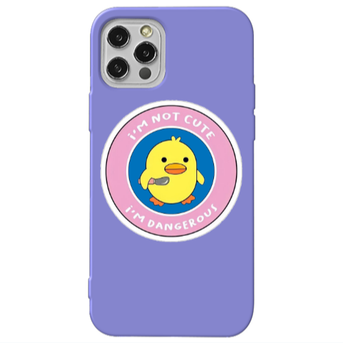 Apple iPhone 13 Pro I m dangerus Purple Colored Silicone TPU Θήκη