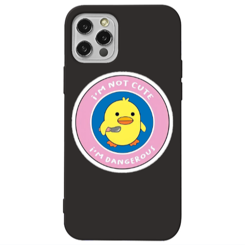 Apple iPhone 13 Pro I m dangerus Black Colored Silicone TPU Θήκη