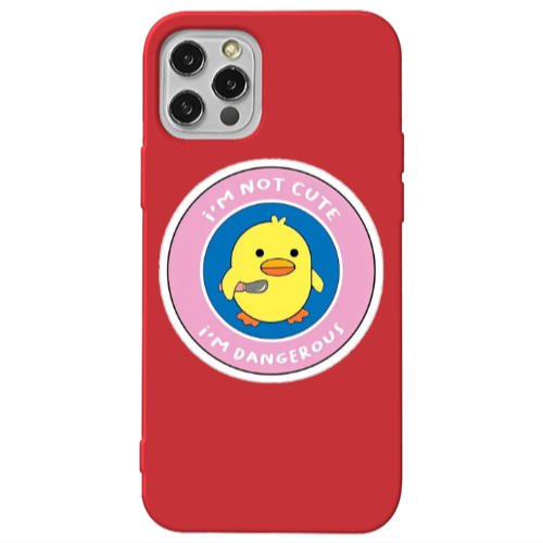 Apple iPhone 13 Pro I m dangerus Red Colored Silicone TPU Θήκη