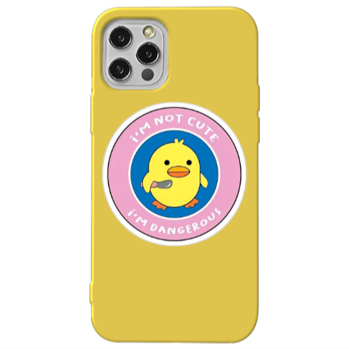Apple iPhone 13 Pro I m dangerus Yellow Colored Silicone TPU Θήκη
