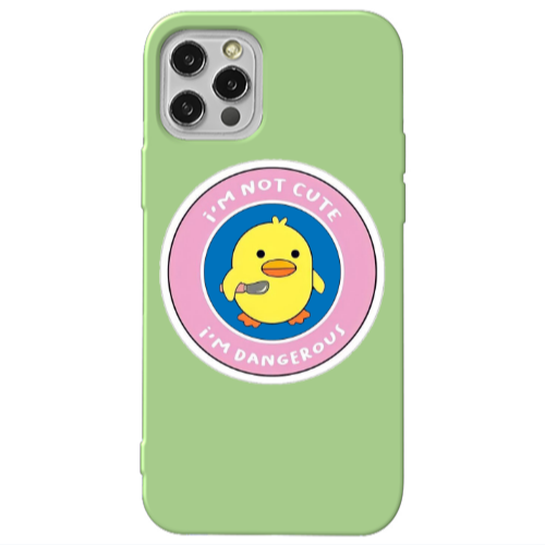Apple iPhone 12 Pro Max I m dangerus Light Green Colored Silicone TPU Θήκη