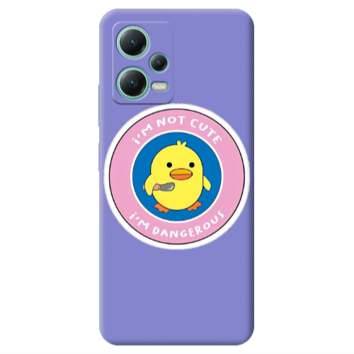 Xiaomi Redmi Note 12 Pro 5G I m dangerus Purple Colored Silicone TPU Θήκη