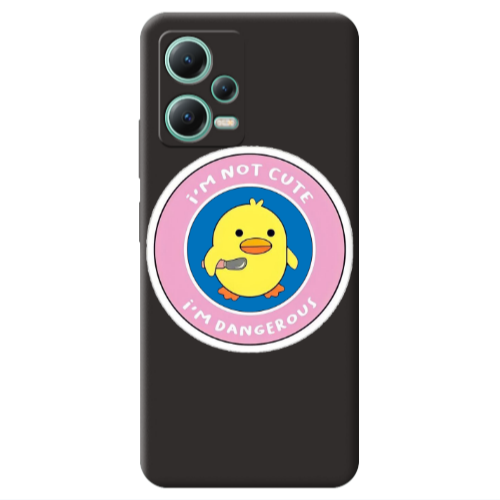 Xiaomi Redmi Note 12 Pro 5G I m dangerus Black Colored Silicone TPU Θήκη