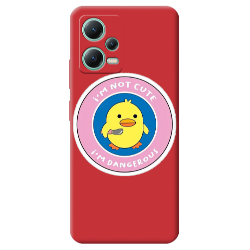 Xiaomi Redmi Note 12 Pro 5G I m dangerus Red Colored Silicone TPU Θήκη