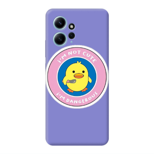 Xiaomi Redmi Note 12 4G I m dangerus Purple Colored Silicone TPU Θήκη