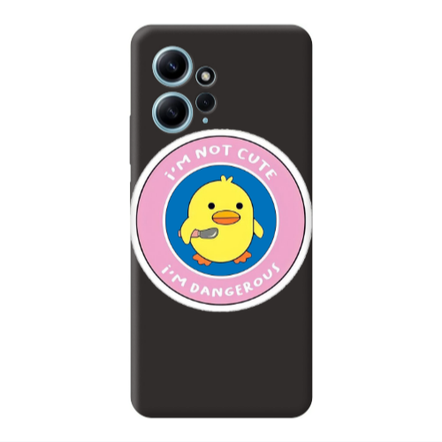 Xiaomi Redmi Note 12 4G I m dangerus Black Colored Silicone TPU Θήκη