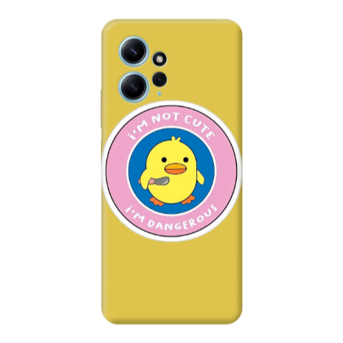 Xiaomi Redmi Note 12 4G I m dangerus Yellow Colored Silicone TPU Θήκη