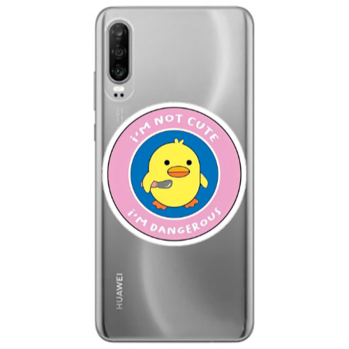 Huawei P30 I m dangerus Transparent Silicone TPU Θήκη